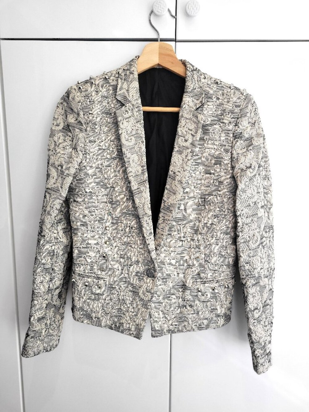 The Kooples Brocade Studded Blazer Size FR 36 or US S